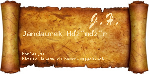 Jandaurek Hümér névjegykártya